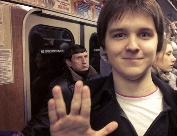 Il dottor Spock in metro