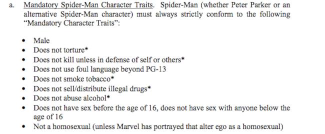 Le caratteristiche di Spider-Man secondo l'accordo Marvel/Sony