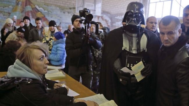 Darth Vader si presenta alle elezioni in Ucraina