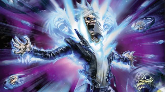 Eddie rappresentato all'interno del fumetto Una prima immagine che vede l'iconico Eddie, personaggio degli Iron Maiden, nel fumetto.