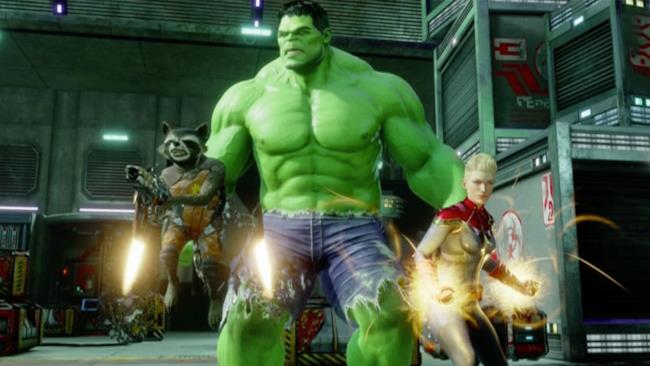 Una prima immagine del gameplay di Marvel Powers United VR I tre supereroi combattono fianco a fianco nella nuova esperienza in realtà virtuale