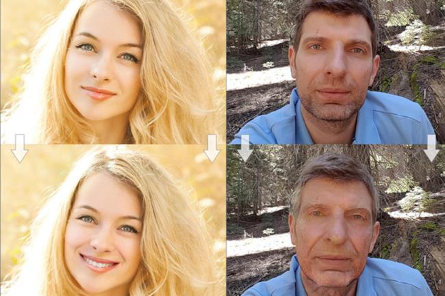 Come cambia l'immagine del volto con FaceApp Test dell'utilizzo di FaceApp