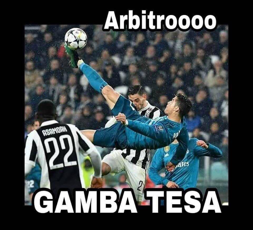 Meme sulla rovesciata di Cristiano Ronaldo