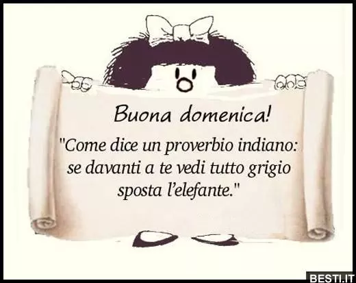 Una frase divertente per la buona domenica