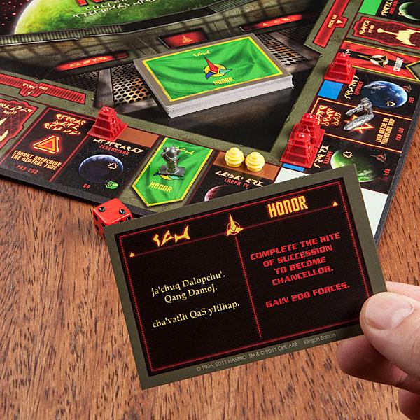 Le carte del Monopoly in Klingon