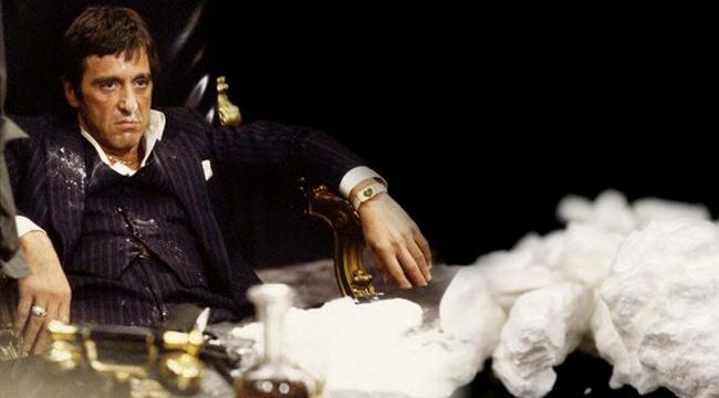 Al Pacino in Scarface Una scena di Scarface