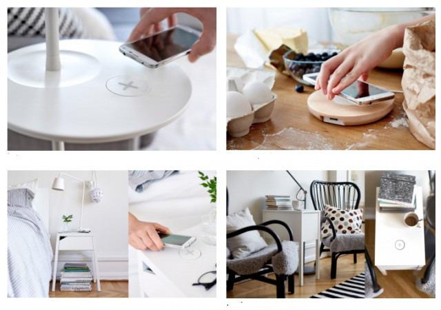 La nuova linea di mobili IKEA che ricarica lo smartphone senza fili