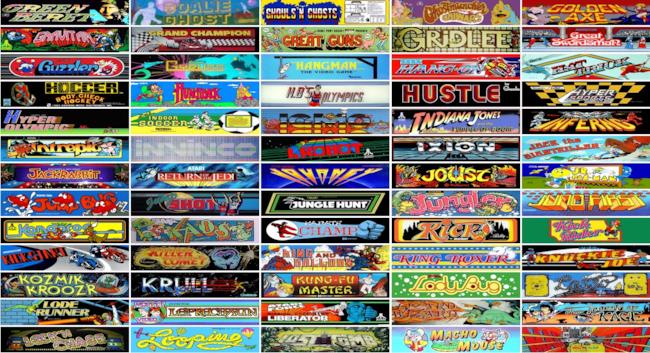 Alcuni dei titoli disponibili su The Internet Arcade