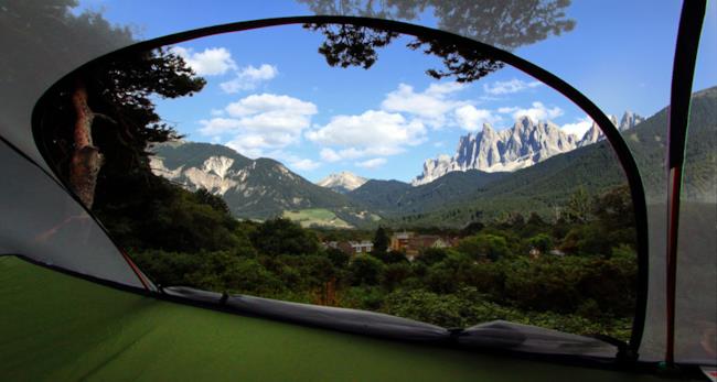 Panorama dalla tenda sospesa Tentsile