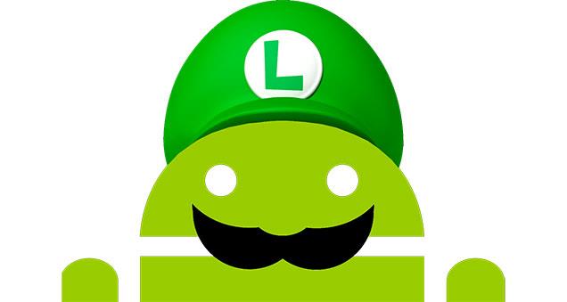 Logo di Android in versione Mario Bros