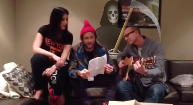 Che bel quadretto di artisti beneauguranti Laura Pausini, Jovanotti, Biagio Antonacci e la morte cantano una bella canzone