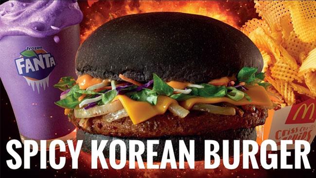Spicy Korean Burger Il nuovo Black Burger super piccante, solo da McDonald's