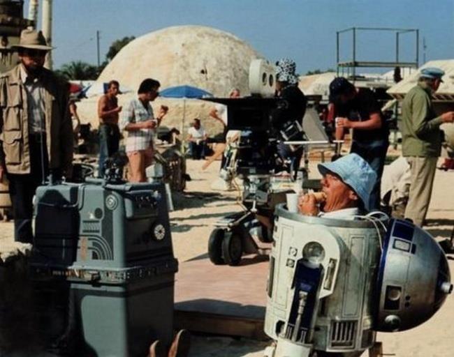Immagine che raffigura una pausa pranzo sul set di Star Wars
