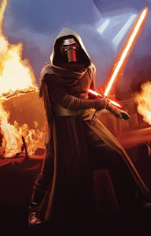 Kylo Ren mostra la sua spada in Star Wars 7