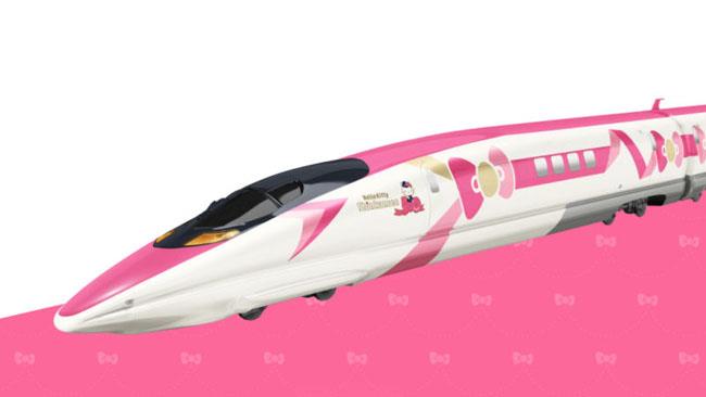 Il treno di Hello Kitty diventa una realtà in Giappone Un treno con l'immagine di Hello Kitty