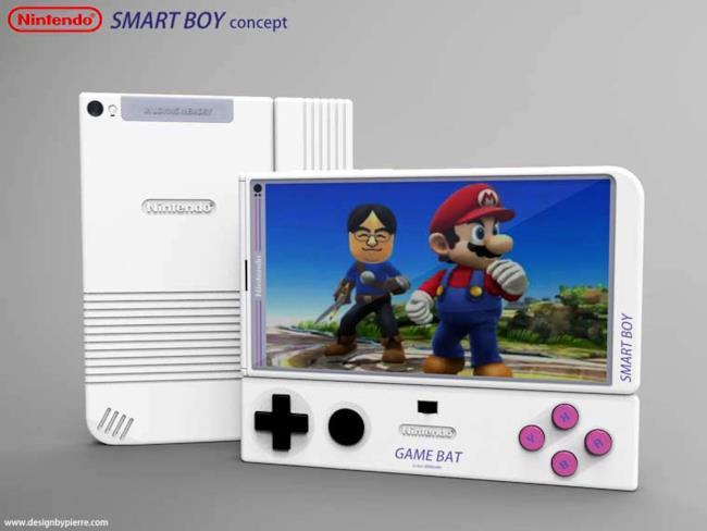 Smart Boy è lo smartphone di Nintendo che dovrebbe esistere per davvero Game Bat e Smart Boy in una concept art