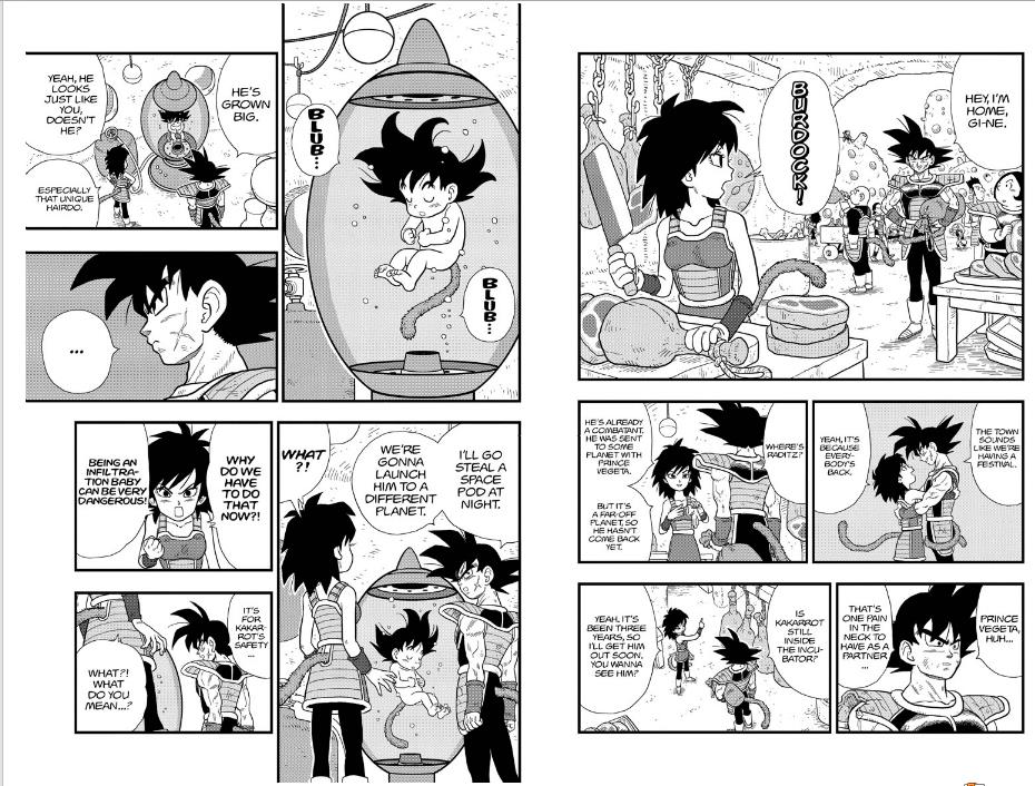 Il manga che spiega la sorte del piccolo Goku sul pianeta Vegeta
