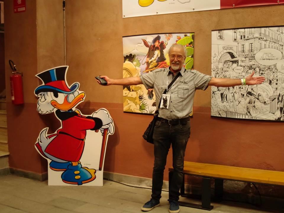 La mostra di Giorgio Cavazzano con l'autore