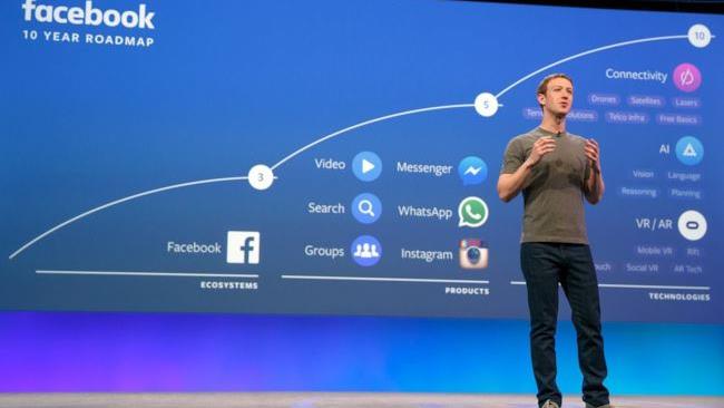 Zuckerberg durante l'F8 Il creatore di Facebook, Mark Zuckerberg