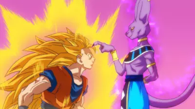 Goku fronteggia Beerus