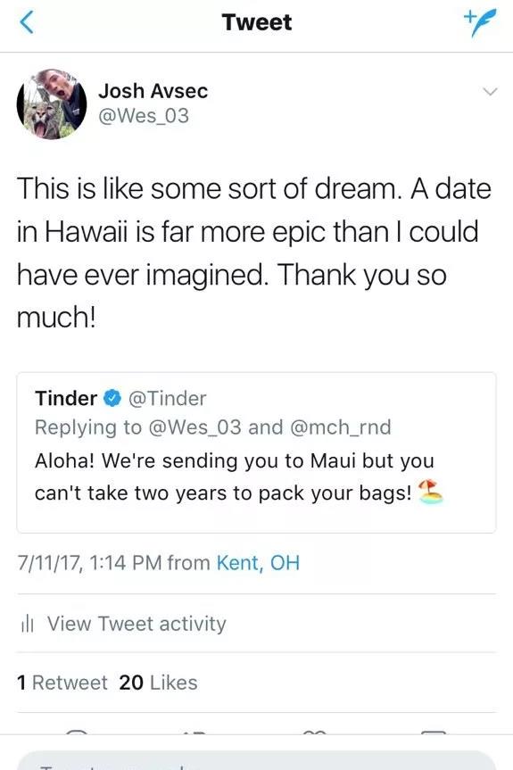 Il giovane Josh è al settimo cielo per avere l'opportunità di conoscere Michelle alle Hawaii.