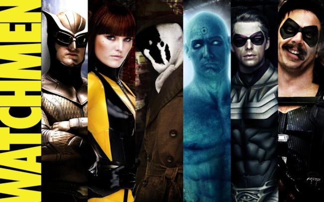 I leggendari Watchmen sono pronti alla battaglia in un'immagine dal film I personaggi di Watchmen in un'immagine tratta dal film