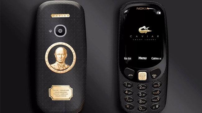 La versione Caviar del nuovo Nokia 3310 Il nuovo nokia 3310 dorato con l'effige di Putin
