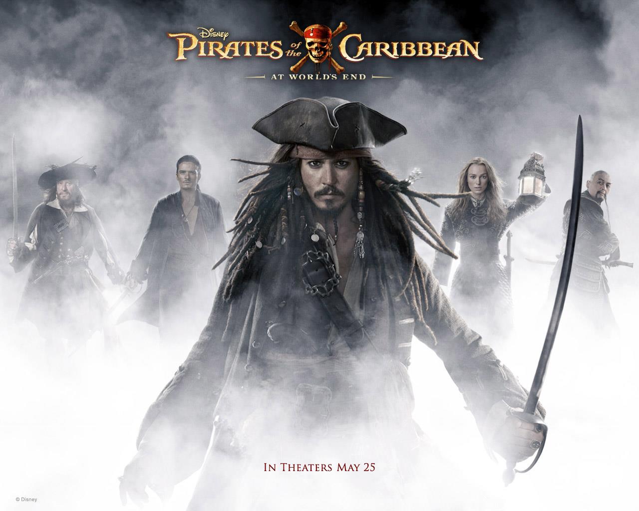 Poster promozionale del terzo film di Pirati dei Caraibi