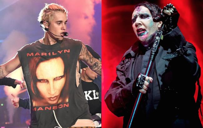 Marilyn Manson a Justin Bieber "Vola basso, mi arrivi al c****" I due contendenti