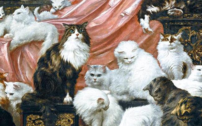 My Wife’s Lovers: il quadro gigante raffigurante 42 gatti è stato venduto all'asta per 800mila dollari Parte del quadro gigante raffigurante 42 gatti