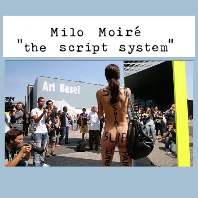 Copertina della performance di Milo Moiré intitolata the Script System
