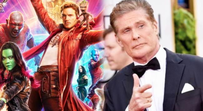 David Hasselhoff e i Guardiani della Galassia Hasselhoff sorride sul red carpet