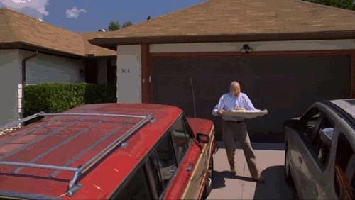 Il lancio di pizza in Breaking Bad