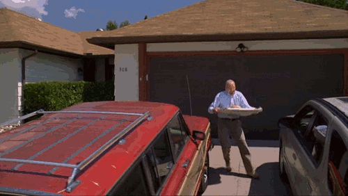 Il lancio di pizza in Breaking Bad