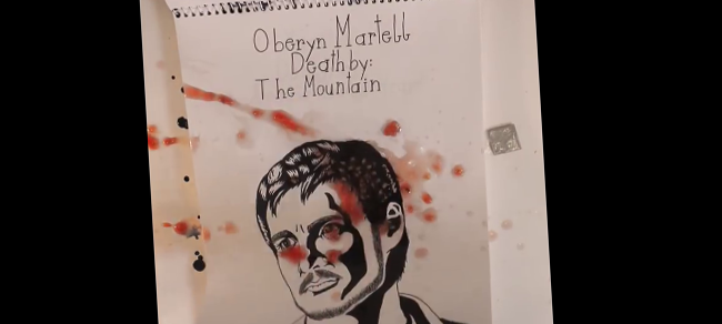 Il libro delle morti di Game of Thrones, opera di un artista austriaco La morte illustrata di Oberyn Martell