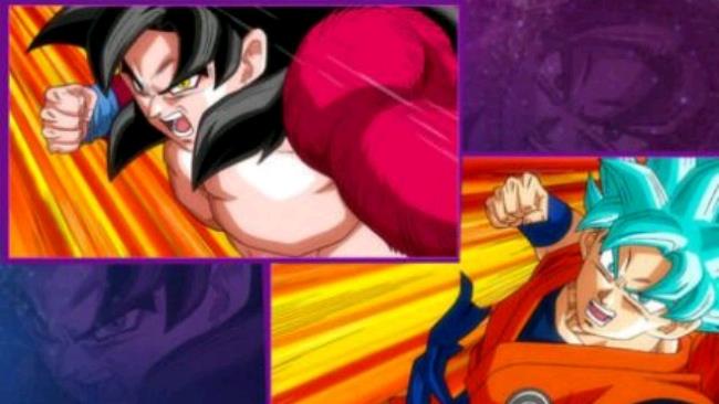 Goku Super Saiyan di 4° livello cntro Goku Super Saiyan Blue La prima immagine del nuovo anime