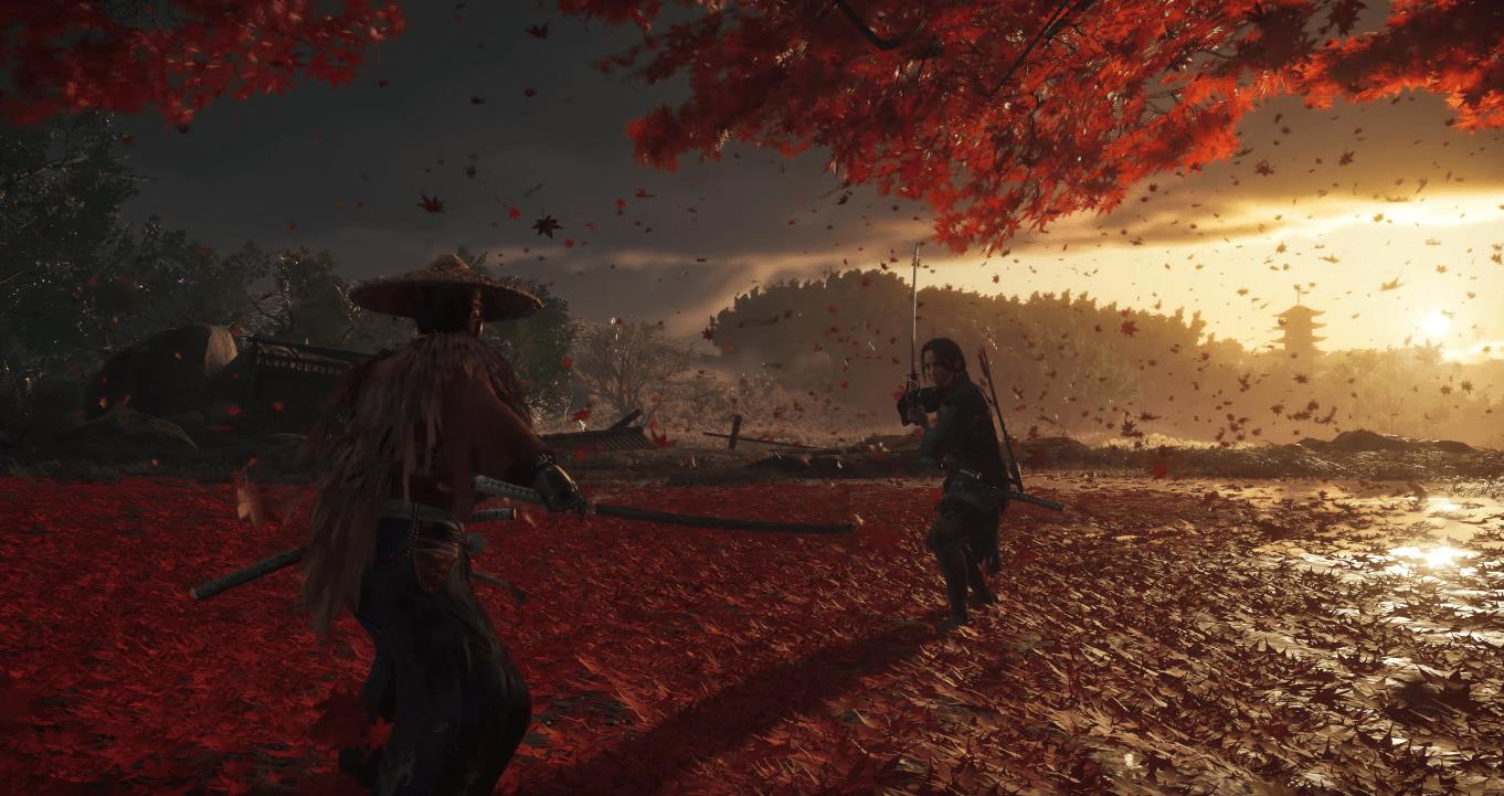Ghost of tsushima combattimento con katana