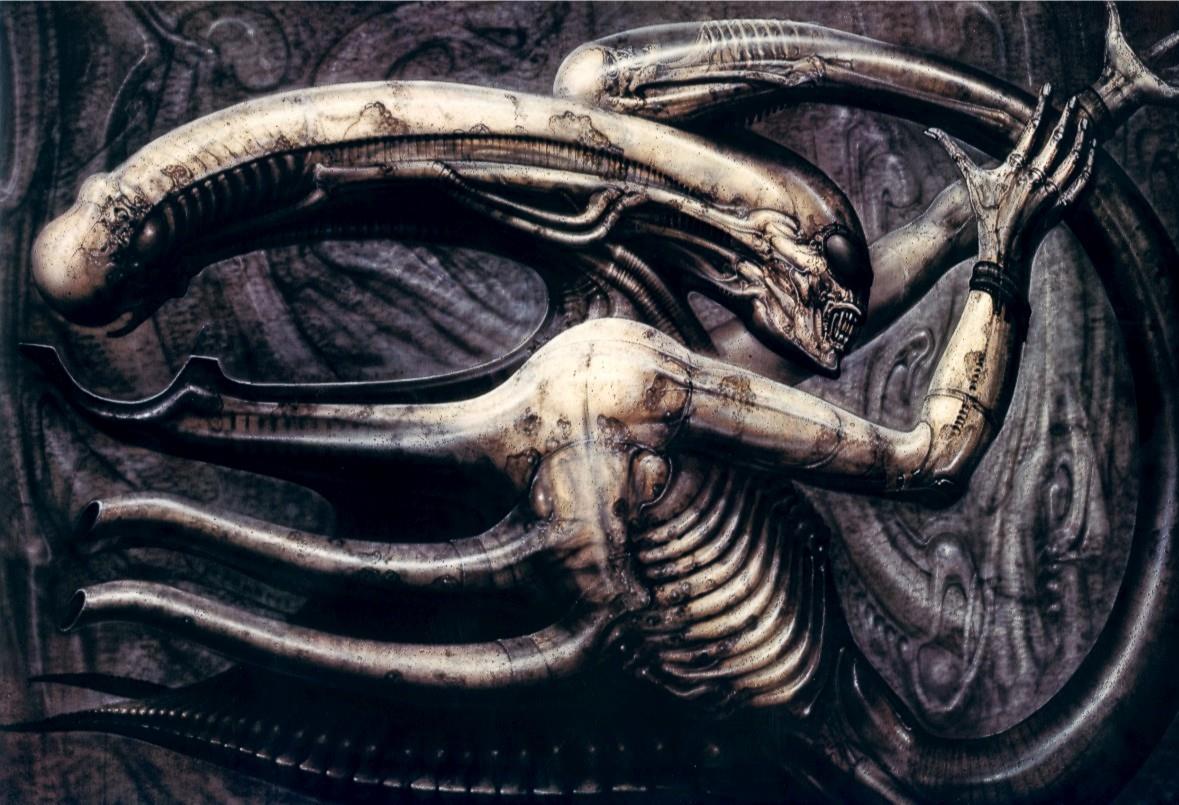 Illustrazione Necronom IV di H.R. Giger