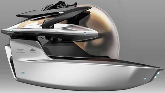 uno dei rendering del sottomarino di Aston Martin
