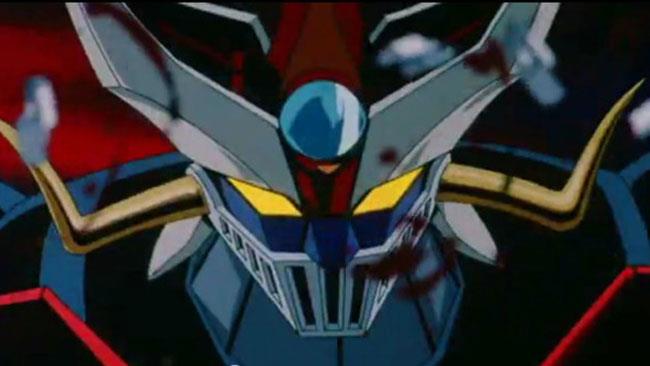 Mazinger Z vola in un'immagine dal celebre cartone Mazinger Z è pronto a combattere in un'immagine dall'anime