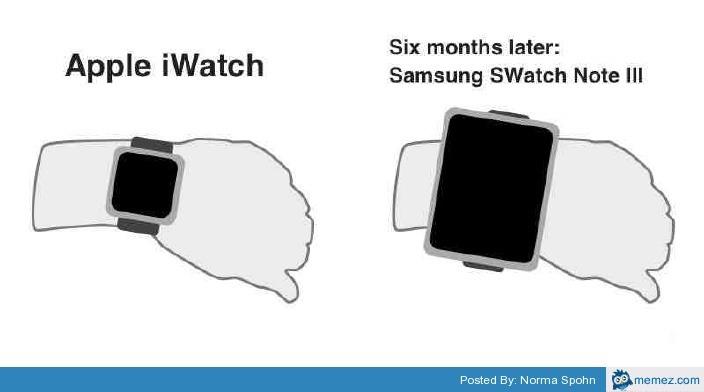 Meme su iWatch e Samsung