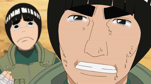 Il volto di Kakashi fa piangere Lee e Gai