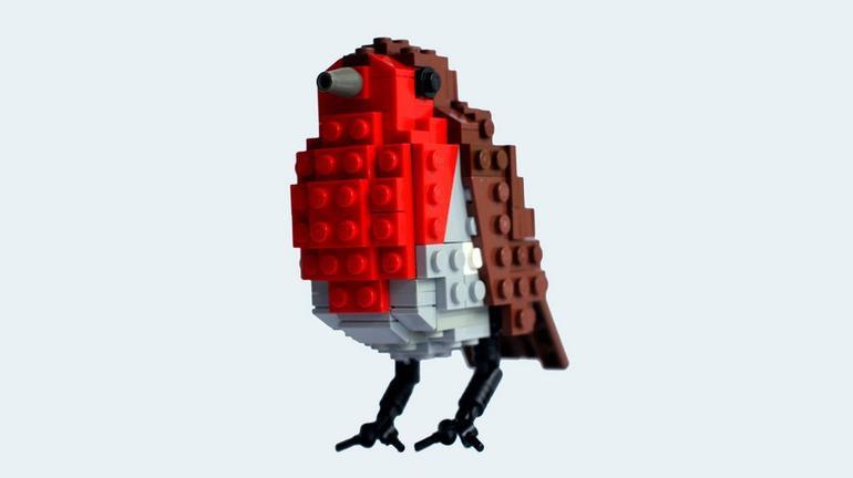 Uccellino realizzato coi Lego