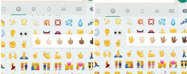 Le emoticon del dito medio e del saluto vulcaniano di WhatsApp per Android