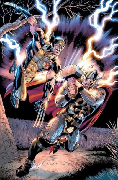 Un immagine di Thor vs Wolverine