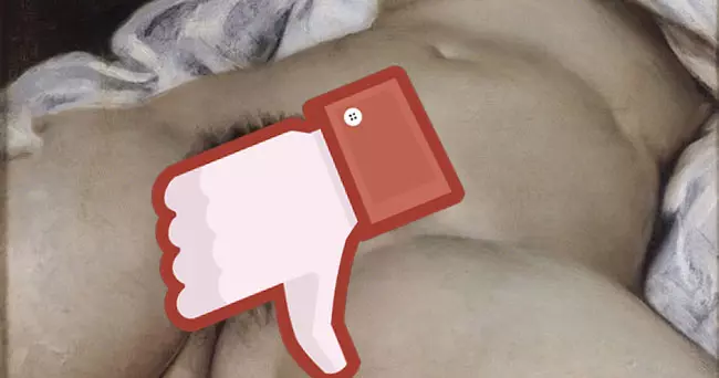 Facebook censura il quadro l'Origine del Mondo postato da un insegnante francese Facebook contro il quadro L'Origine del Mondo