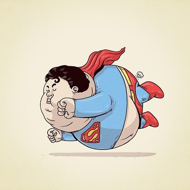 Superman in versione obesa