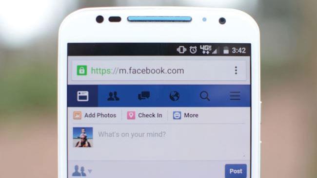 L'app di Facebook su Android Ecco l'attuale schermata di Facebook in un dispositivo mobile