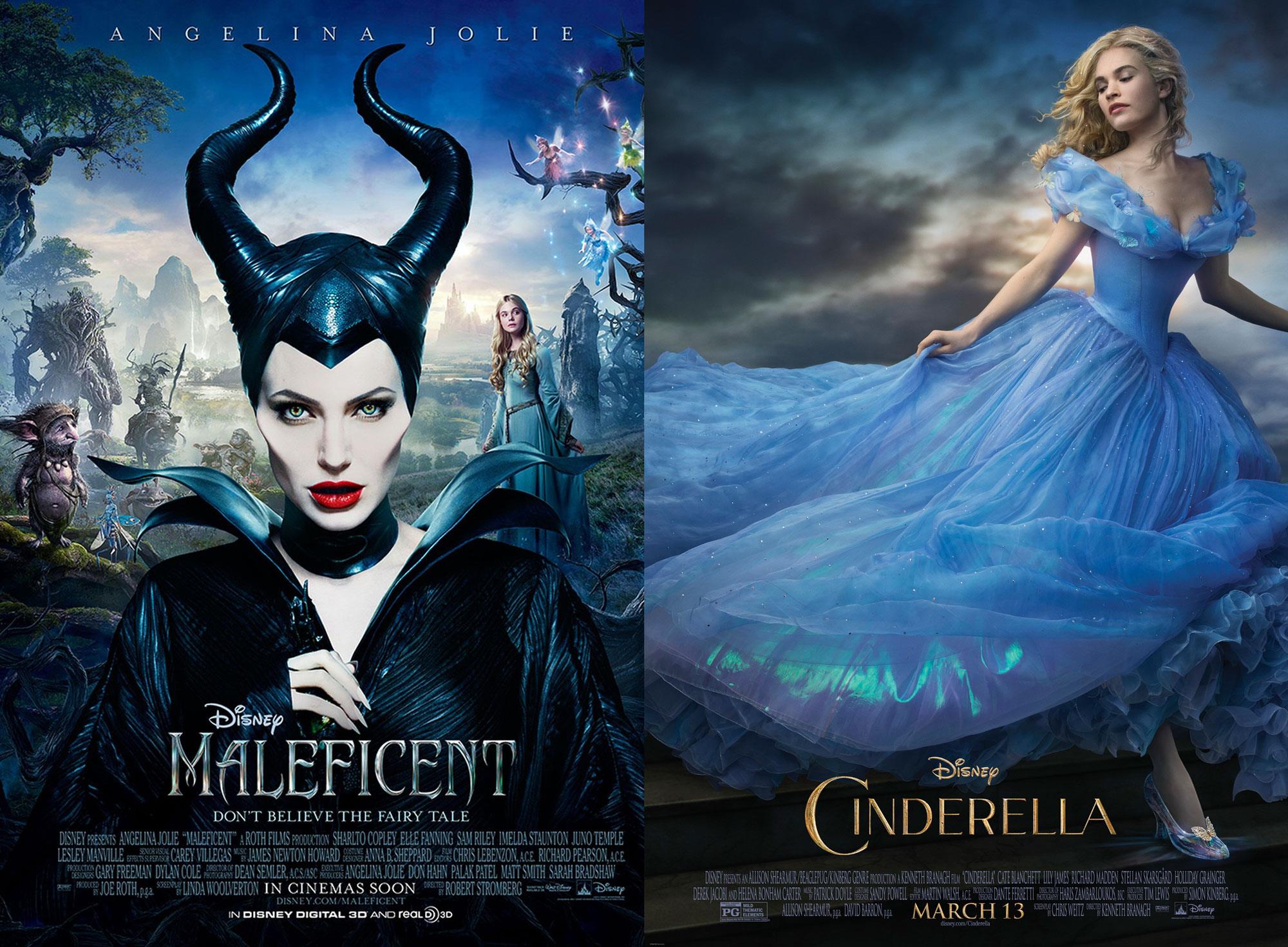 Le locandine di Maleficent e Cinderella