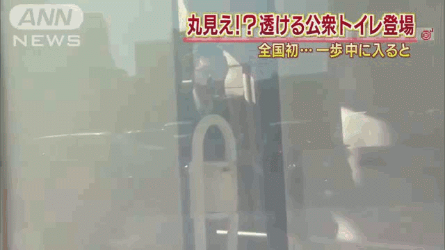 La toilette con finestra autoappannante che ogni tanto fa qualche scherzetto... La toilette pubblica con finestra in giappone